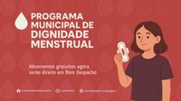 Absorventes gratuitos agora serão direito em Bom Despacho.