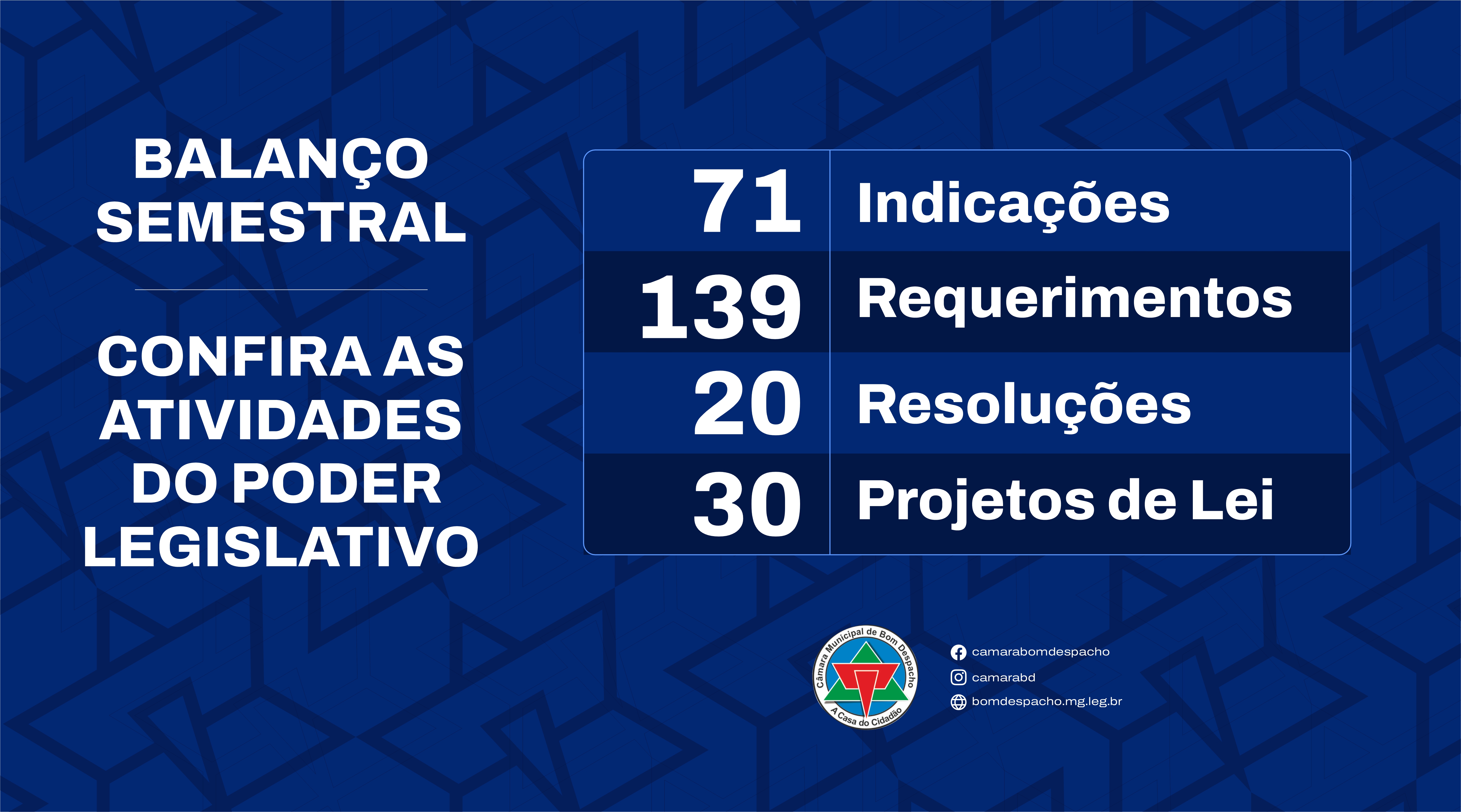 Atividades administrativas da Câmara funcionam normalmente no mês de julho.