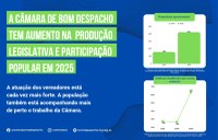 Câmara mostra aumento na produção legislativa e na participação popular.
