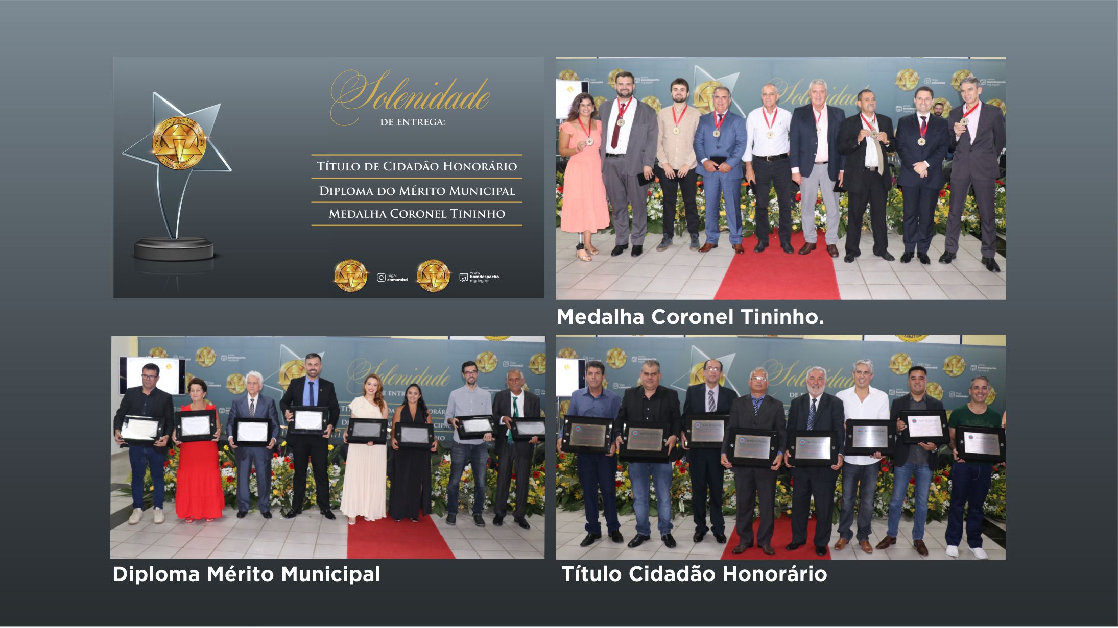 Cidadãos destaque na comunidade são homenageados pela Câmara Municipal.