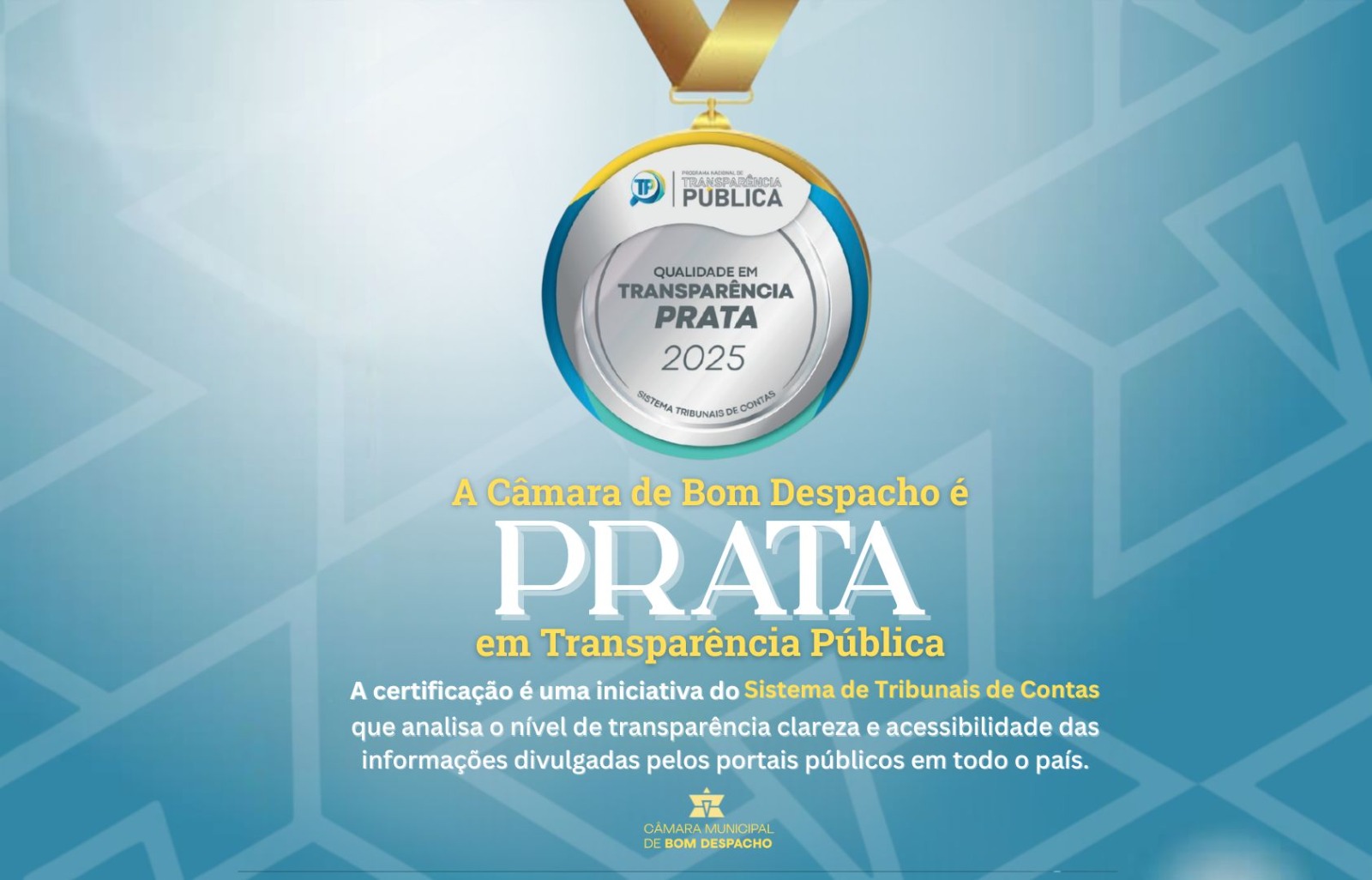 Compromisso com o cidadão garante Selo Prata à Câmara Municipal.