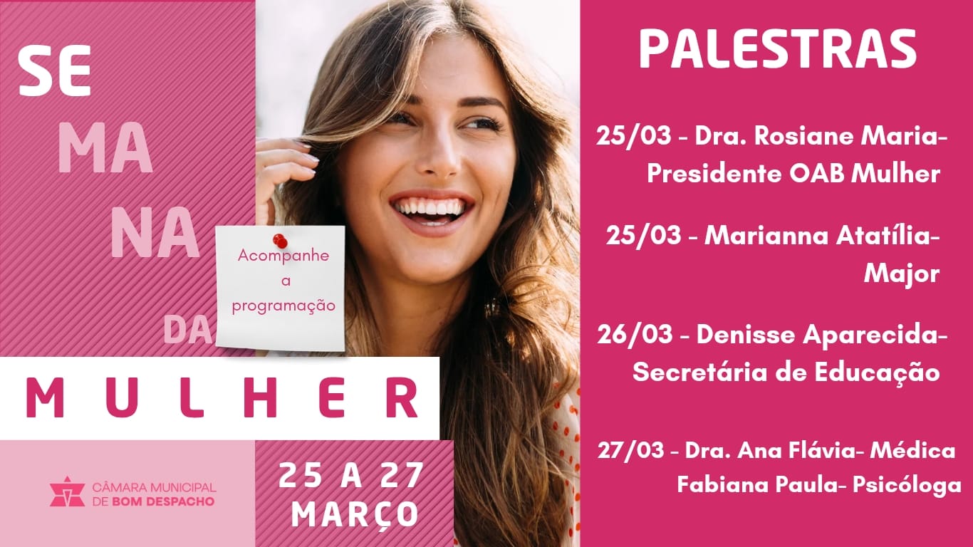 Convite Especial: Semana em Comemoração ao Dia das Mulheres.