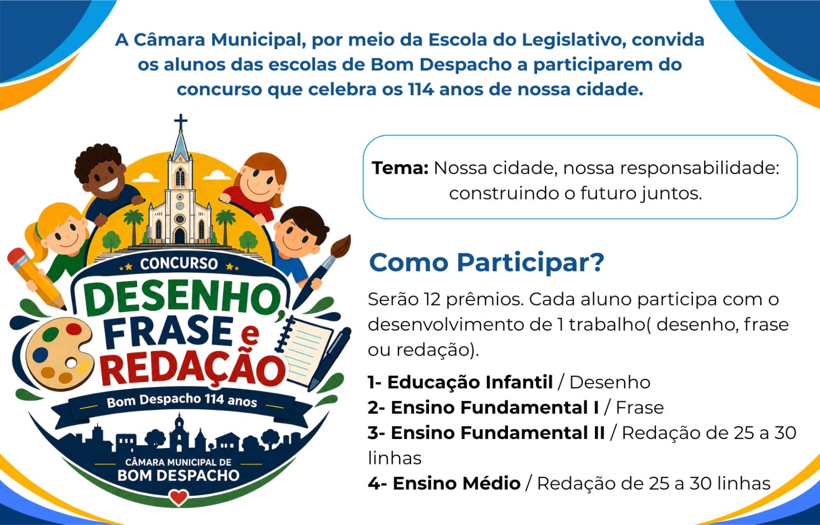 Escola do Legislativo promove educação cidadã através de concurso cultural.