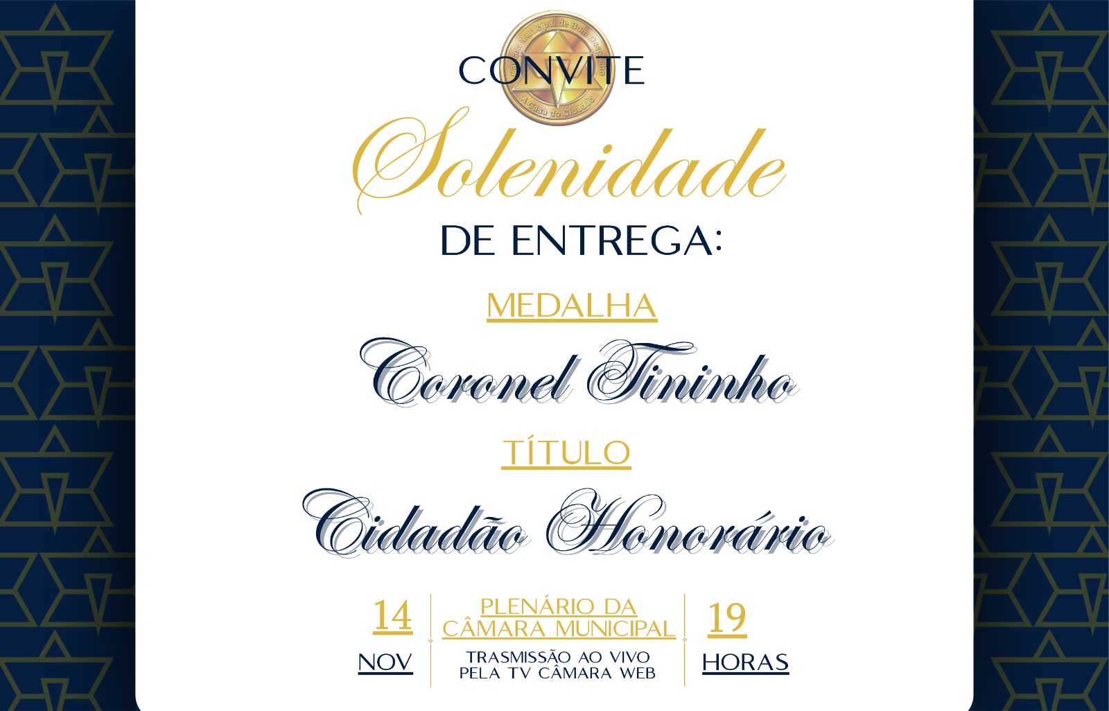 Homenagem e reconhecimento marcam solenidade na Câmara Municipal.