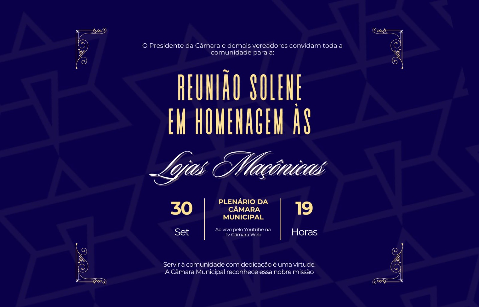 Homenagem ressalta o papel social e comunitário das Lojas Maçônicas do município