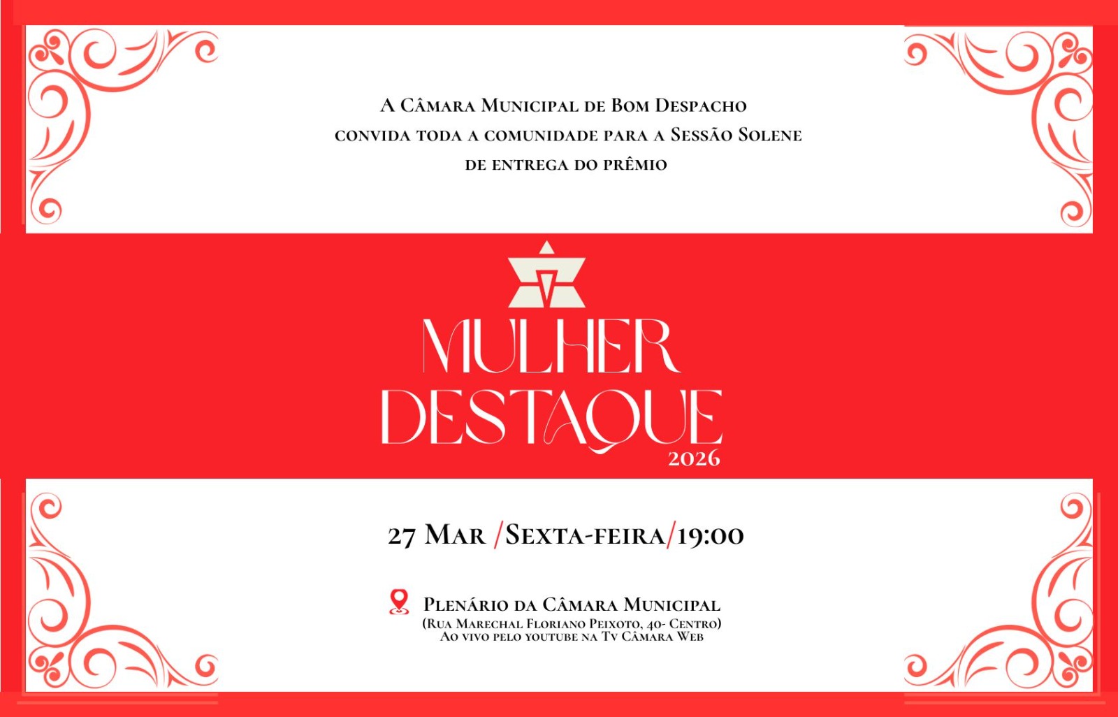 Homenagem valoriza o protagonismo feminino em Bom Despacho.