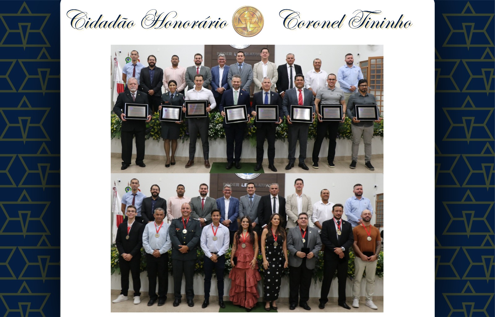 Honrarias Legislativas destacam dedicação e serviço à comunidade.