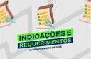 Indicações e requerimentos atendem solicitações da comunidade.