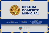 Na próxima quinta (28) Câmara entrega o Diploma do Mérito Municipal.