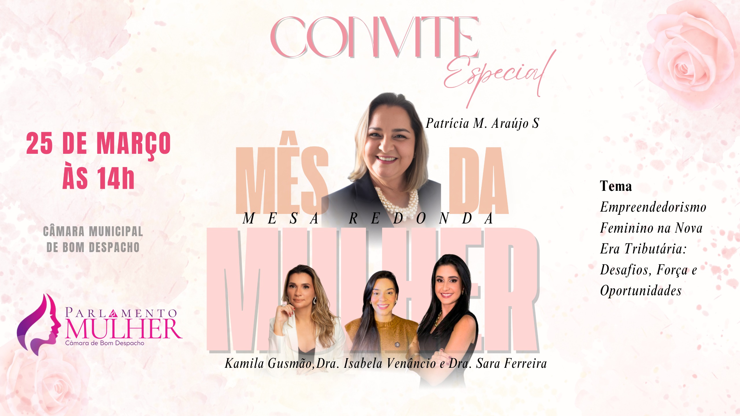 Parlamento Mulher debate empreendedorismo e liderança feminina.