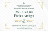 Trajetória de cuidado e compromisso marca homenagem à Associação Bicho Amigo