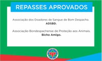 Vereadores aprovam repasse de verbas para Bicho Amigo e ADSBD.