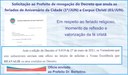 Vereadores solicitam ao Prefeito a revogação de suspensão de feriados.