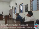 5ª Sessão Ordinária da Câmara Municipal de Bom Despacho/MG 09-03-2020