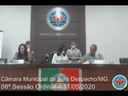 8ª Sessão Ordinária da Câmara Municipal de Bom Despacho/MG 11-05-2020